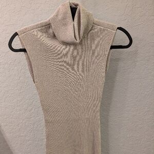 WHBM Sleeveless Turtleneck Sweater - Golden
